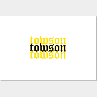 Towson University gothic lettering Posters and Art